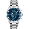 Pioneer Blaues Zifferblatt Metall Silber Herren Quarz Uhr 1513867