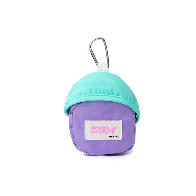 Mini Portable Candy Color Backpack Pendant: Mobile Phone, Earphone, Coin, and Key Storage Bag.