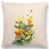 Floral Plant Patterns Throw Pillow Cover With Short Plush Print For Living Room Sofa Decoration Cushion Cover Pillow Covers