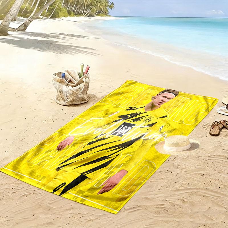 Erling Haaland GOAT Beach Towel, Large Soft Quick Dry Towel for Beach Camping Swimming