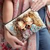 1pc Cute Girls' Makeup Bag - Portable Linen Cosmetic Pouch | Vibrant Cartoon Design, Travel, Vacation, Business