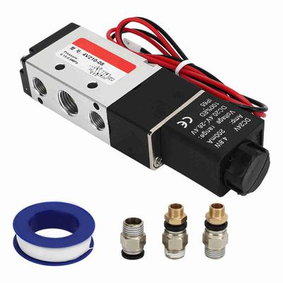 Elektrický solenoidový vzduchový ventil 4V210 08 5cestný 2polohový Spolehlivý odolný solenoidový vzduchový ventil pro auto