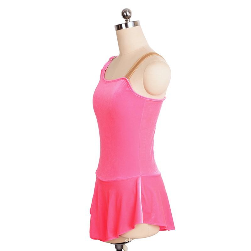 Girls Figure Skating Dress Performance Costume Competition Grading Velvet With Rhinestone Embellishment 20 Colors Available