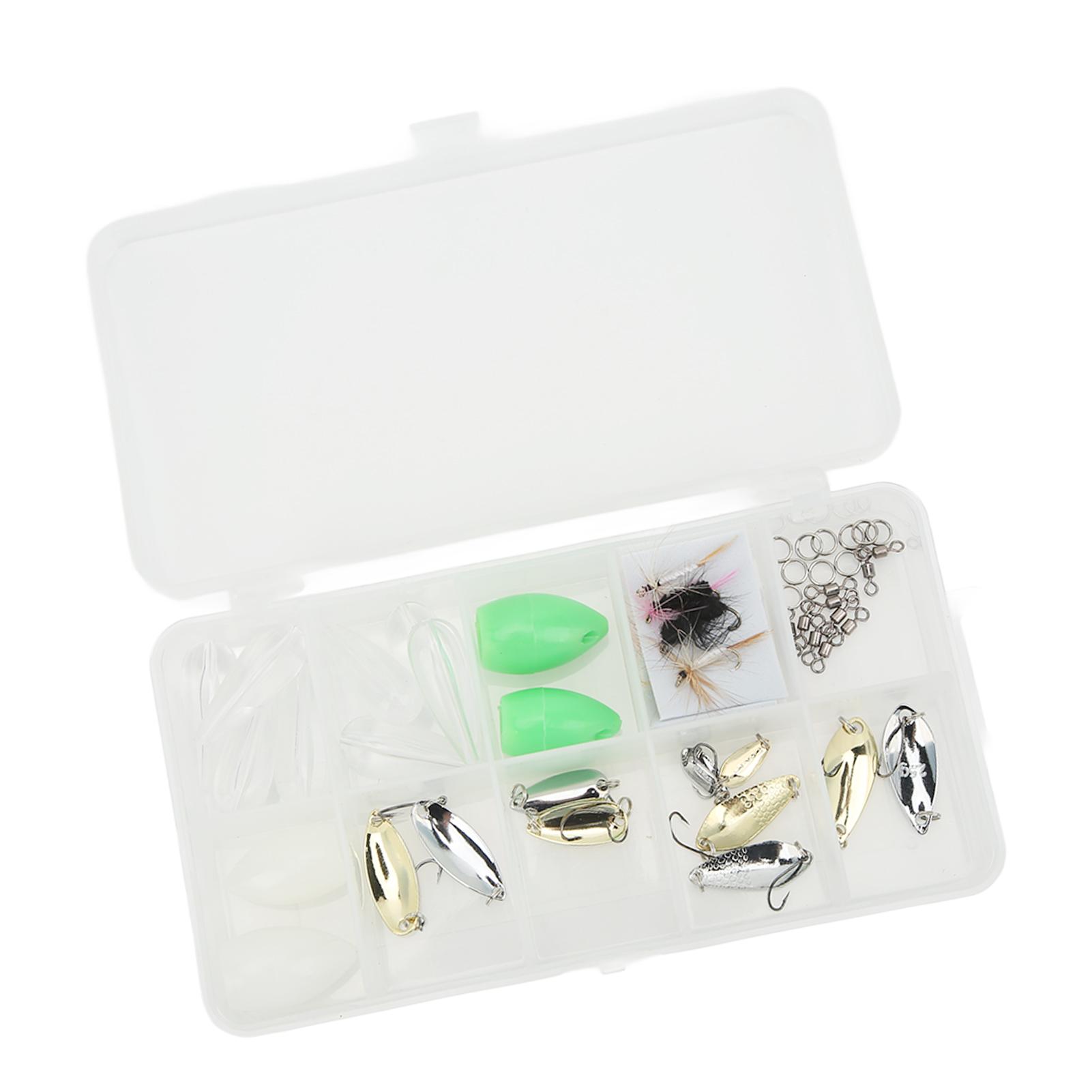 Fly Fishing Lure Kit Plastic Stainless Steel Sequins Fly Hooks Assisted Thrower Fishing Accessories