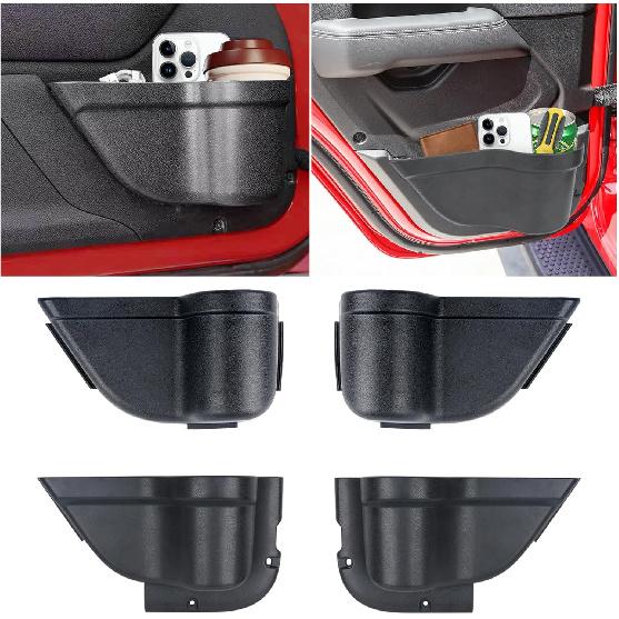 4PCS Front And Rear Door Storage Pockets For Jeep Wrangler JK Accessories 2011-2018 For Jeep JK Accessories 2/4 Door For Jeep Wrangler Accessories
