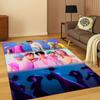 Kpop Dämonenjäger Rumi Mira Zoey Musik Cartoon Teppich für Schlafzimmer Wohnzimmer Sofa Heimdekoration, Rutschfeste Fußmatte Geschenk