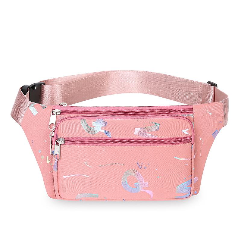 Heuptasjes Dames Bronzing Print Riemtas Mode Taille Tassen Crossbody Tassen Bum Bag Hardlopen Reizen Workout Taille Tas pink
