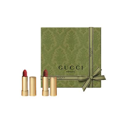 Gold Tube Two-color Lipstick, Lipstick Gift Box, Easy To Color, Brighten Skin Tone, Enhance Complexion, Cosmetics Velvet Mist#25+Velvet Mist#505