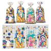 Set of 50 Arabic Snack Bags Colorful Arabic Bags Treat Candy Bag Arabic Bag PVC Texture for Middle Eastern Festivals
