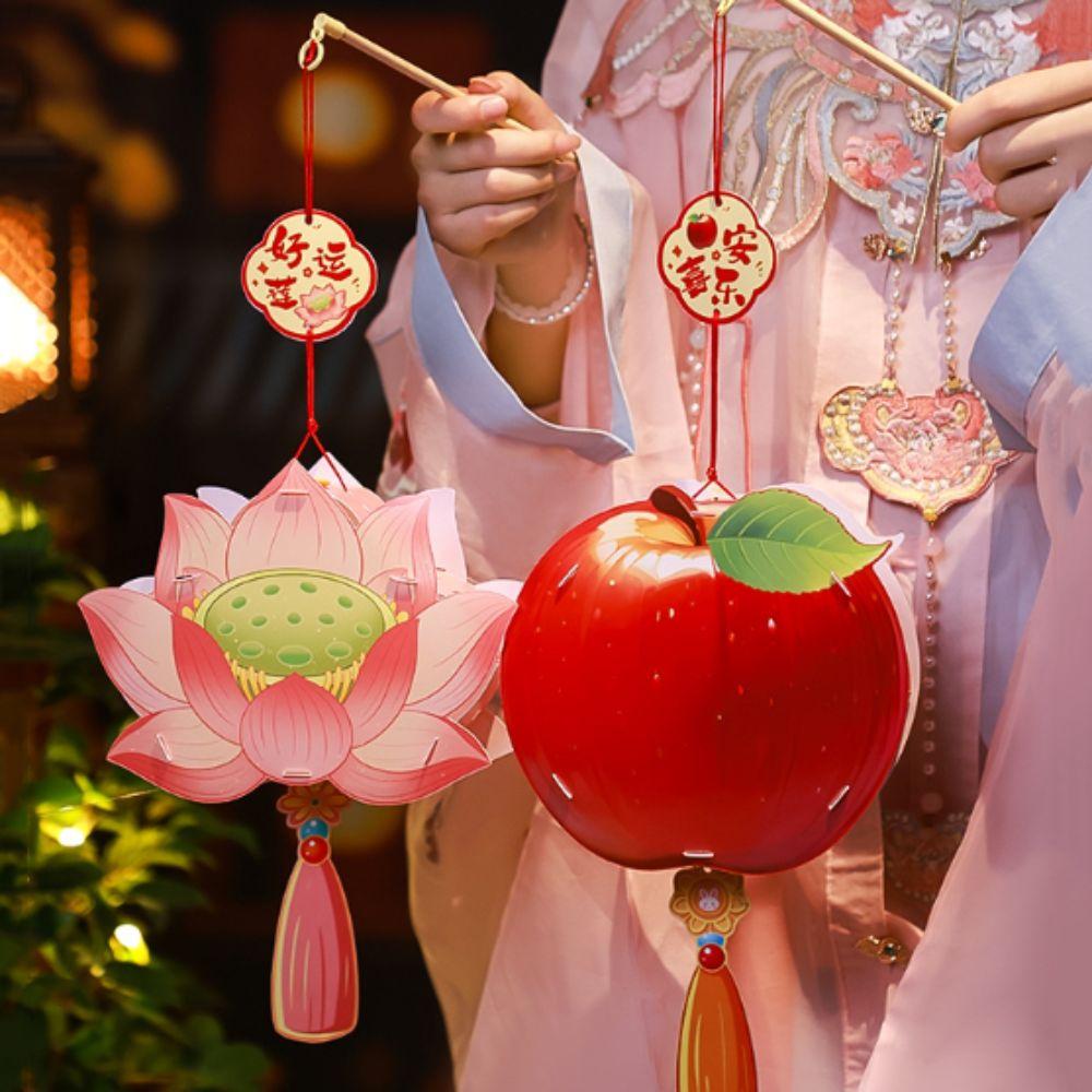 Decorative with Tassel Mid-Autumn Festival Lantern Fruit Handheld Lantern Flower Lanterns  Kids