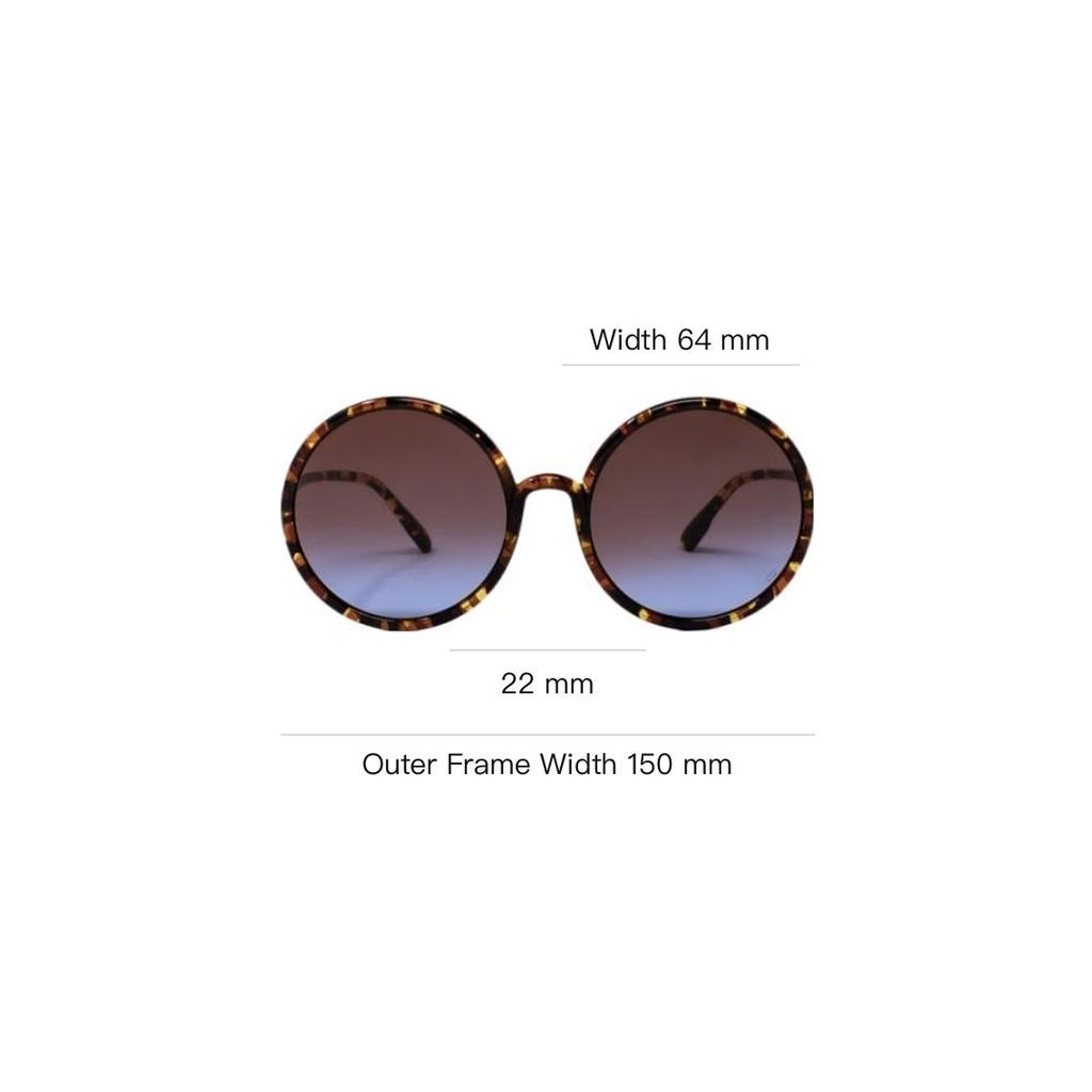 Dior Round Sunglasses With Patterned Temples Women sunglasses Tortoise SOSTELLAIRE3