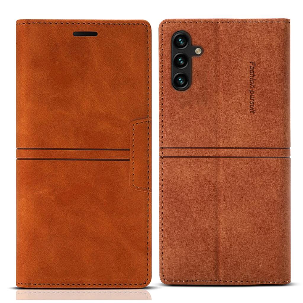 Für Samsung Galaxy A35 5G Handyhülle Magnetische Auto-Close-Up Flip Stand Brieftasche Lederhülle