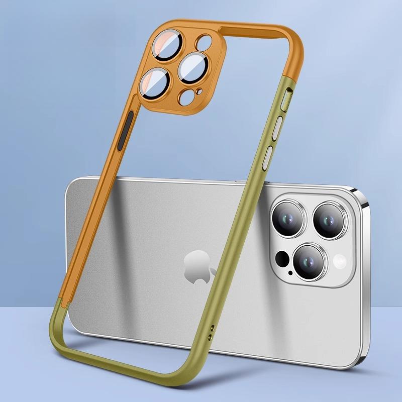 Suitable for IPhone15, Phone Case 14, Pro Max, Spliced Color, Pure Frame, No Back Panel, Apple 13 Heat Dissipation Protective Case