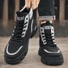 Men Boots 2024 Autumn British High Top Retro Thick Sole Lace Up Cotton Boot Platform Comfort Anti Slip Sport Mountaineering Boot