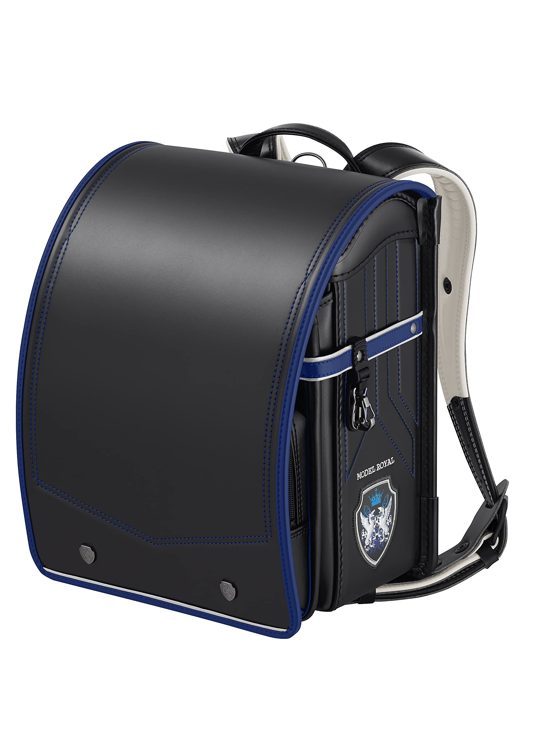 

Angel Wings Model Royal Dragoon School Bag for Boys 2025 Model Black x Marine Blue A4 Flat File [Seiban]