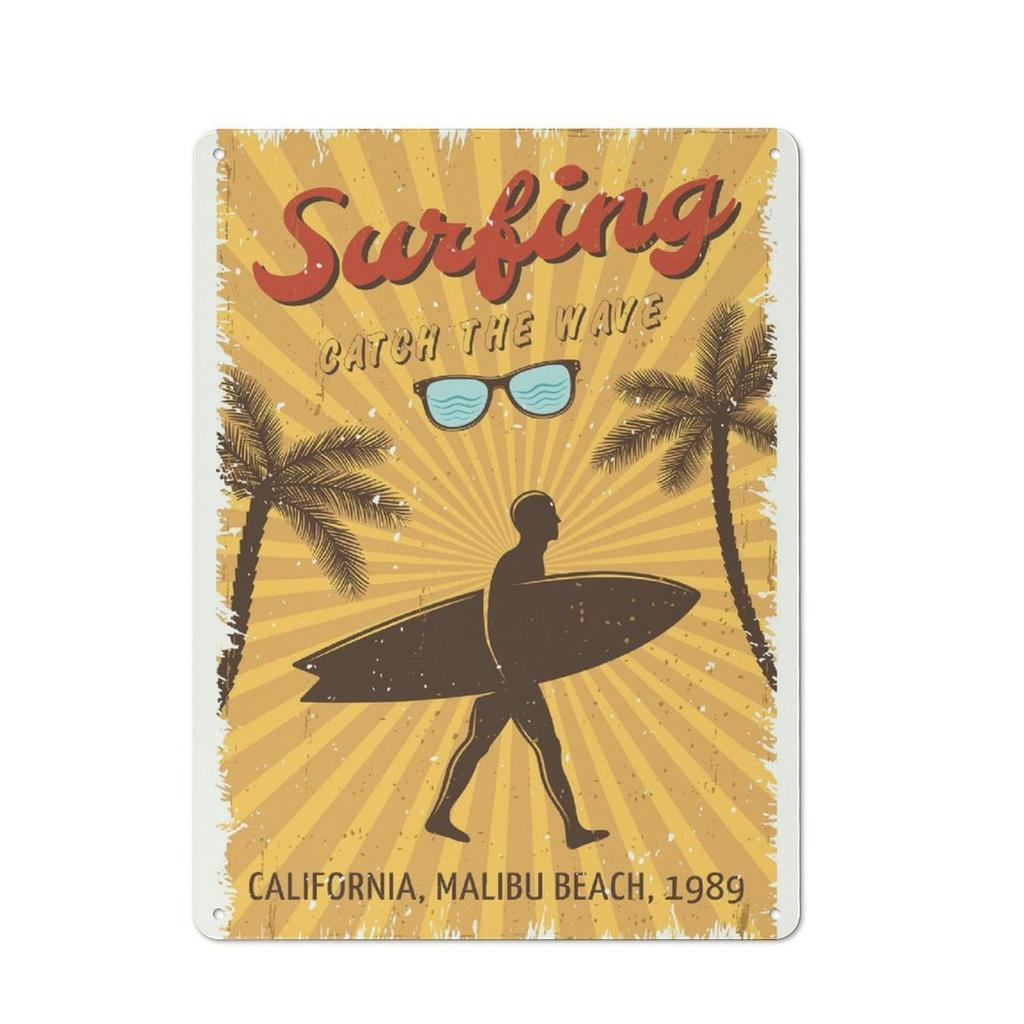 1 Pack Rustic Distressed Tin Wall Sign with Old Rust Effects for Home Creative Corners, Choose Size 20x30cm or 30x40cm