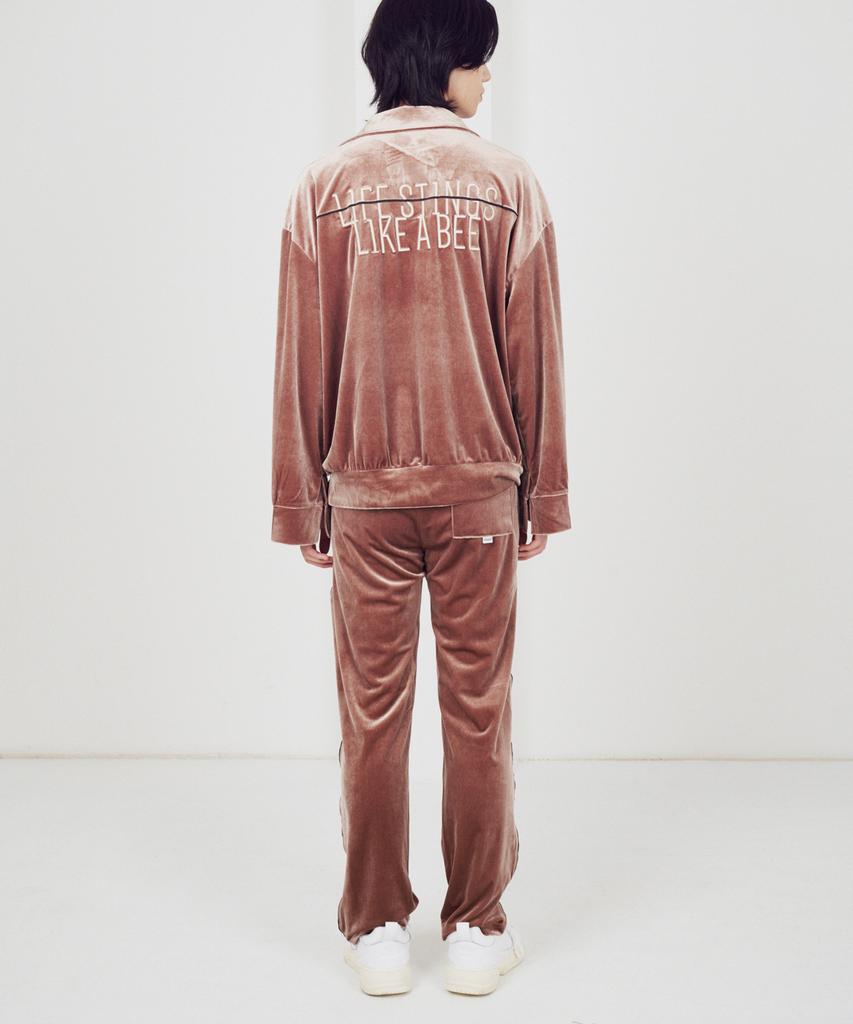 FANGOH Life Stings - Velvet Track Pants Honey Brown