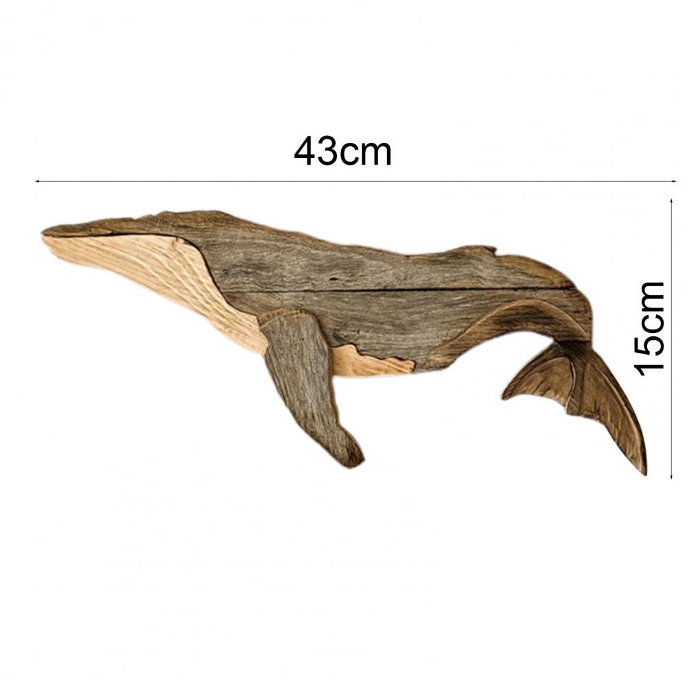 

Настенный орнамент Привлекательный домашний настенный морской элемент Китовый деревянный орнамент Деревянный животный орнамент