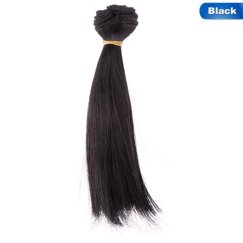 Doll Accessories Straight Synthetic Fiber Wig Hair For Doll
