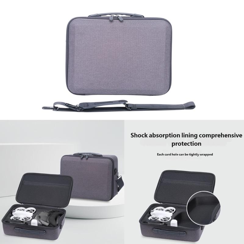 Compact Shoulder Strap Bag for Drones Equipment Case Shell with AntiDrop Protections and Easy Access Compartments
