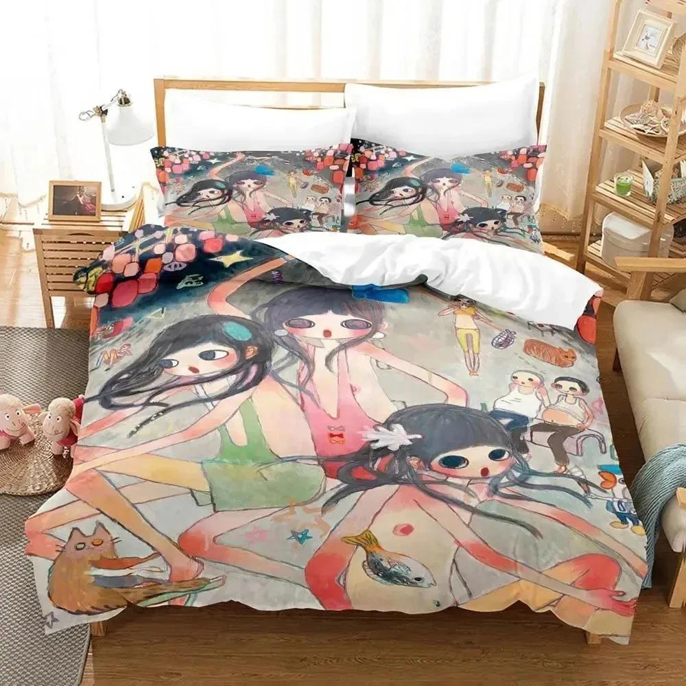 

Anime Aya Takano Bedding Set Duvet Cover Bed Set Quilt Cover Pillowcase Comforter king Queen Size Boys Adult Bedding Set EU single(135x200cm)