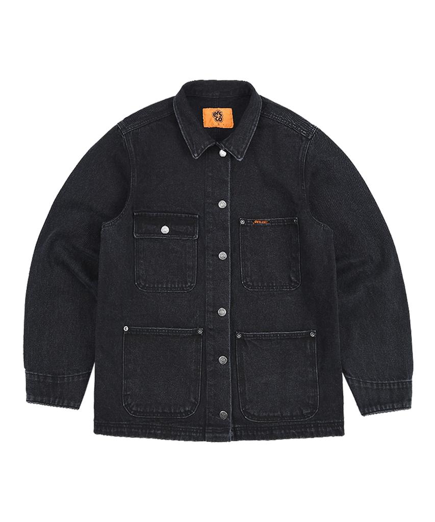 Ersco Denim Chore Jacket_Black