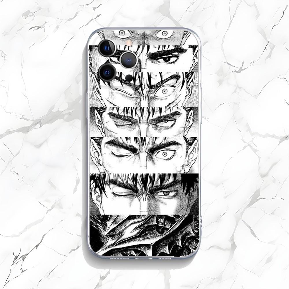Чехол для телефона Comic B-Berserk Guts Casca для iPhone 16,15,14,13,12,11 Plus,Pro,Max,XR,XS,X,7,8,SE,Mini Прозрачный Силиконовый Мягкий iPhone15promax