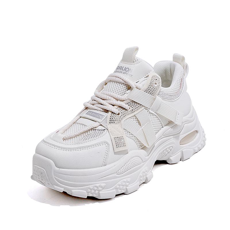 Mode Damen 2025 Sommer und Herbst Neue Plateau Dad Schuhe Erhöhend Vielseitig und Leicht Student Mode Lässige Sportschuhe