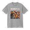 SURIYA Tamil T shirt vintage Washed Stretched Soft designer clothes Breathable fashion Slightly Versatile Comfortable graphic