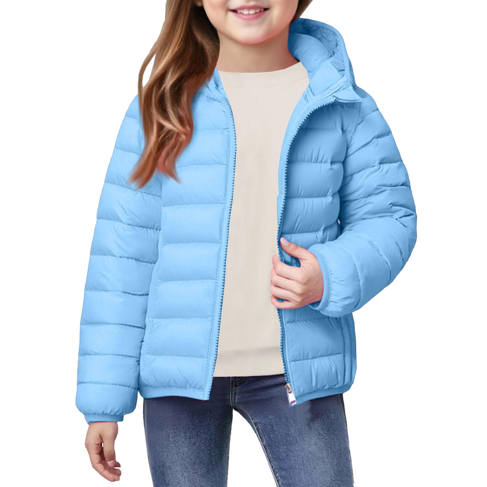 

Kids Pocket Coat - Solid Color Short Cotton Jacket 170