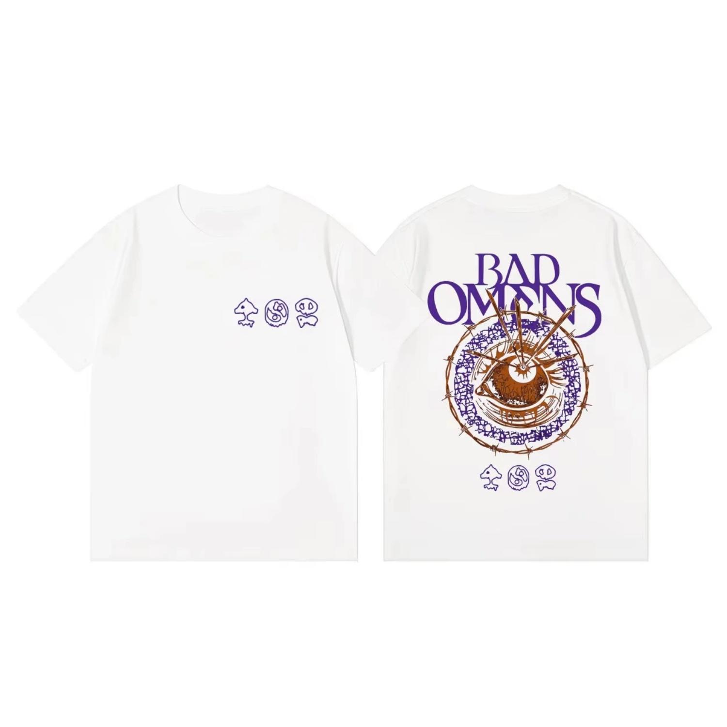 

Rock Band Bad Omens Graphic T-shirt Men and Women Summer Gothic Clothing Fashion Hip-hop Round Neck Short Sleeved Top Streetwear S чёрный