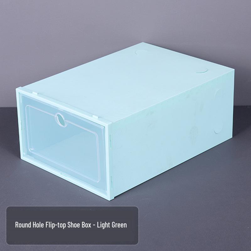 Multi-Color Flip-Top Shoe Storage Box - Dustproof & Moisture-Proof, Stackable PP Plastic Shoe Rack