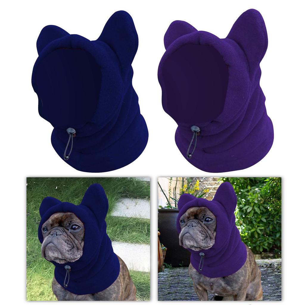 Dog Hood Warm Hat Fleece Thickened Soft Winter Pet Hat Neck Warmer Scarf for Puppy Kitten Small, Medium, Large Dogs Cat Camping