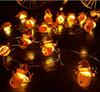 Romantic Copper Wire String Lights - Battery-Powered Christmas Tree & Snowman Decor