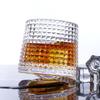 Drehbarer Glasbecher Oberteil Drehbarer Glasbar Whiskeyglas Dekompressionsglas Ausländisches Weinglas Wasserglas