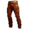 Men Cargo Pants Relaxed Fit Multi Pocket Trousers Cotton Fabric Utility Casual Straight Leg Pants with Belt
