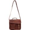 Leather 11 Inch Vintage Leather Ipad Messenger Bag For Office -Handmade Document Briefcase Adjustable Satchel Bags Rustic Brown