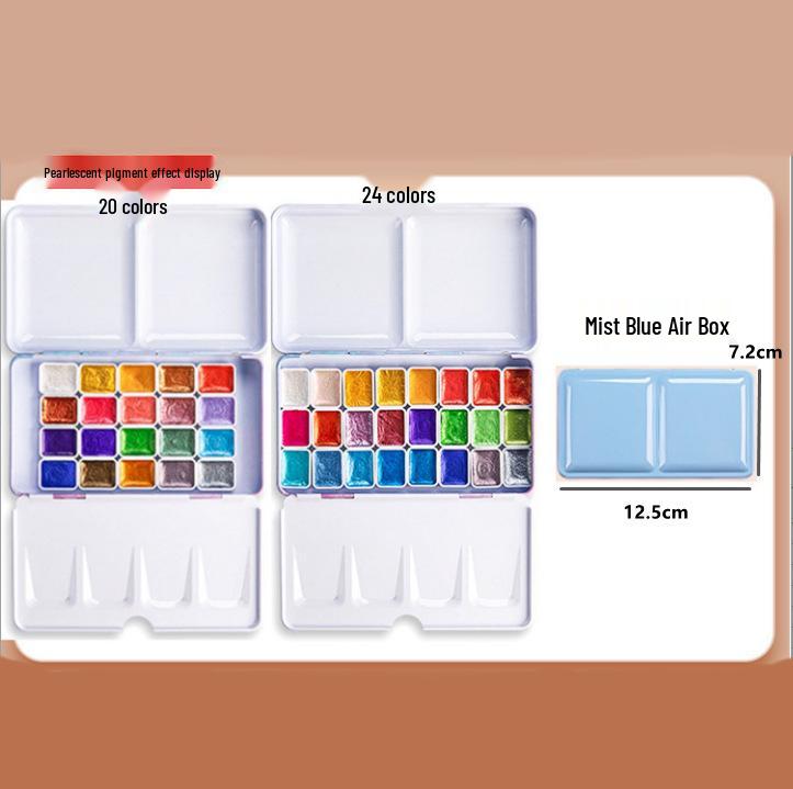 Pearlescent Dunhuang Gold Watercolor Set: 60 Colors for Painting & Nail Art