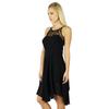 Bimba Women Exclusive Black Georgette Shift Dress Sheer Chick Prom Dress