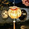 Diy Lantern Making Kit Spring Festival DIY Material Kit, Light Up Handmade Persimmon Shaped Hanfu Accessory Photo Prop with Tassel for Chinese