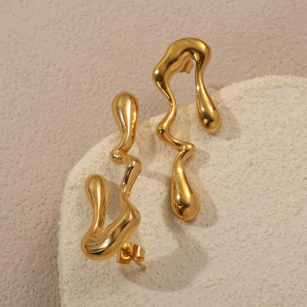 LNCHRAN 304 Stainless Steel Water Drop Dangle Earrings for Women