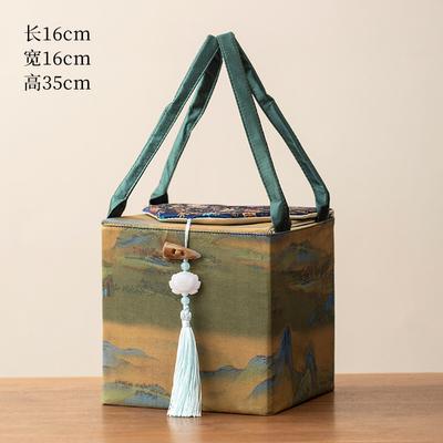 Chinese Style Tea Set Storage Bag Outdoor Portable Travel Pu'er Tea Bags Travel Cloth Bag Tea Ceremony Teacup Tool Storage Box