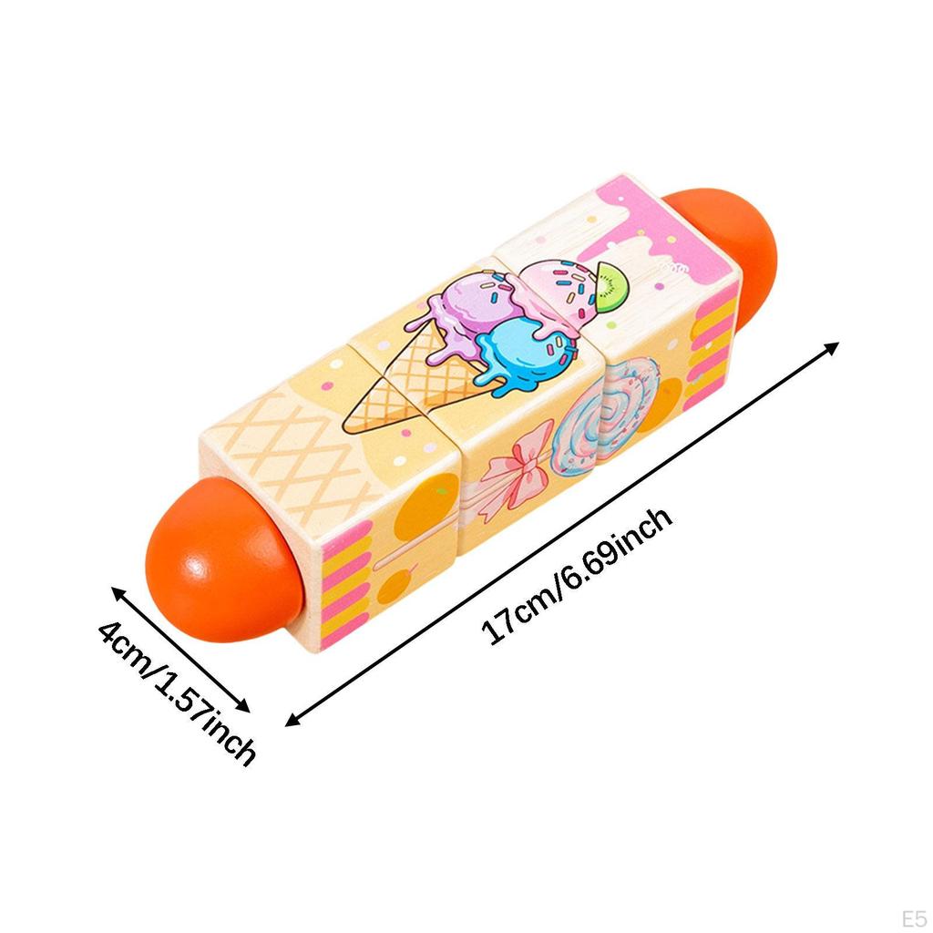 Blocks Learning Educational Toy Wooden Puzzle Fine Motor Skill for Toddlers