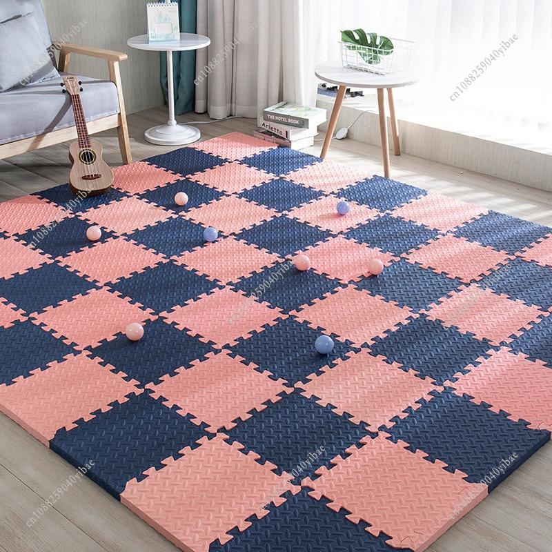 12Pcs Interlocking EVA Foam Floor Mats 30*30CM Puzzle Flooring Tiles Non-Slip Cushioned Mat Yoga Fitness Mat for Home Gym Use