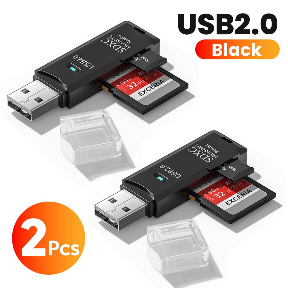 

2 шт. Кардридер USB 3.0 Высокоскоростной 2 В 1 Кардридер Micro SD TF Адаптер для чтения карт памяти Для телефона ПК Ноутбука Аксессуары