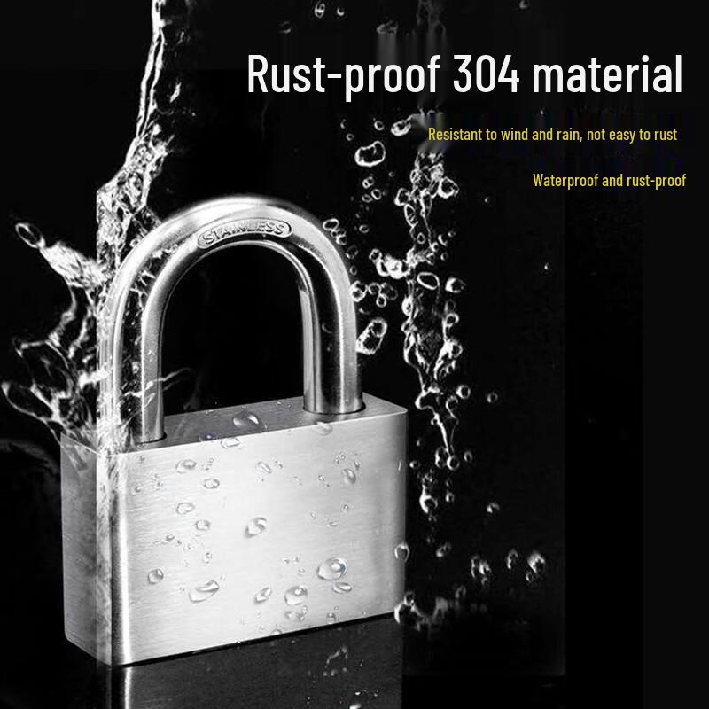 Luodeli 304 Stainless Steel Waterproof Long Shackle Padlock