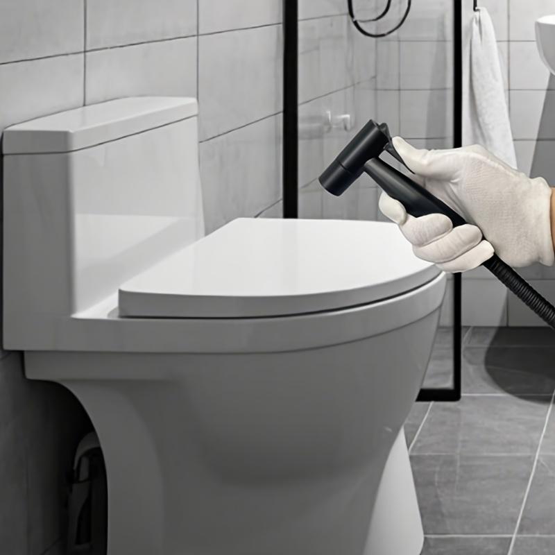 Body Cleaner Spray Gun, Home Mounted Black Toilet Cleaning Spray Gun ABS Valve Sprayer Sanitary Shower Spray Hose Set for Person