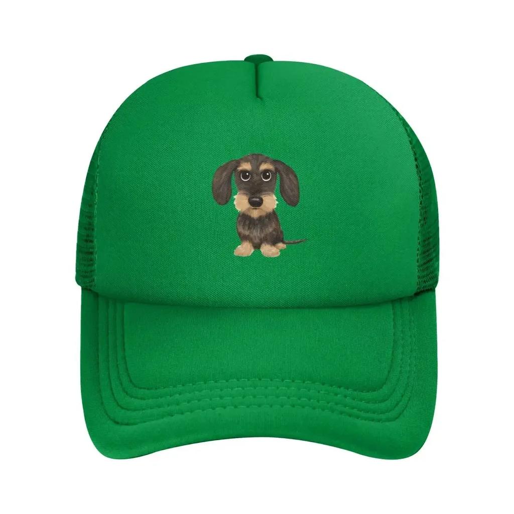 Wirehaired Dachshund Wire Haired Wiener Dog Wild Boar And Tan Teckel Mesh Baseball Caps Snapback Baseball Hats Casquette Unisex