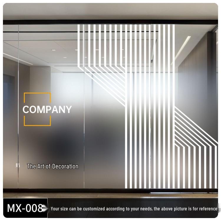 Gradient Frosted Glass Film: Semi-Transparent Office Partition Sticker.