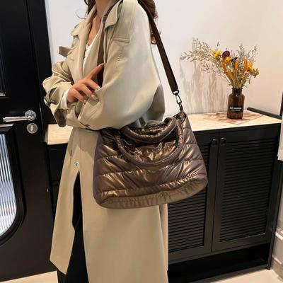 Niche Design Bag Winter Solid Color Simple Personalized Bag Women's New Oblique Span Tote Bag